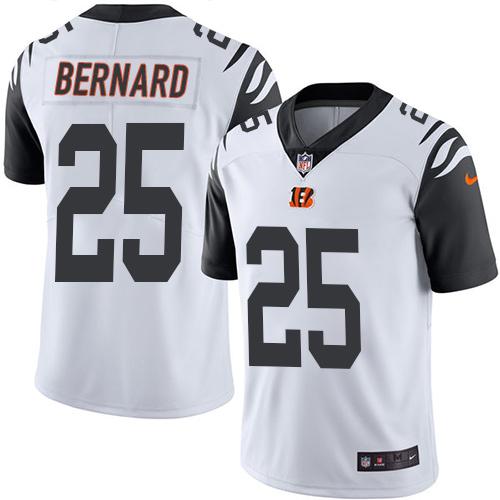 Bengals #25 Giovani Bernard White Stitched Limited Rush Nike Jersey - Zenithce