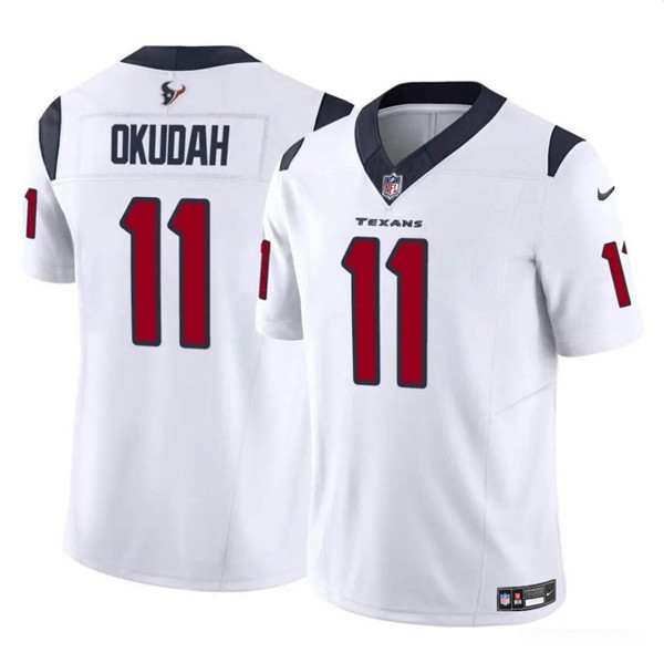 Houston Texans #11 Jeff Okudah White 2024 F.U.S.E. Vapor Untouchable Stitched Jersey - Zenithce