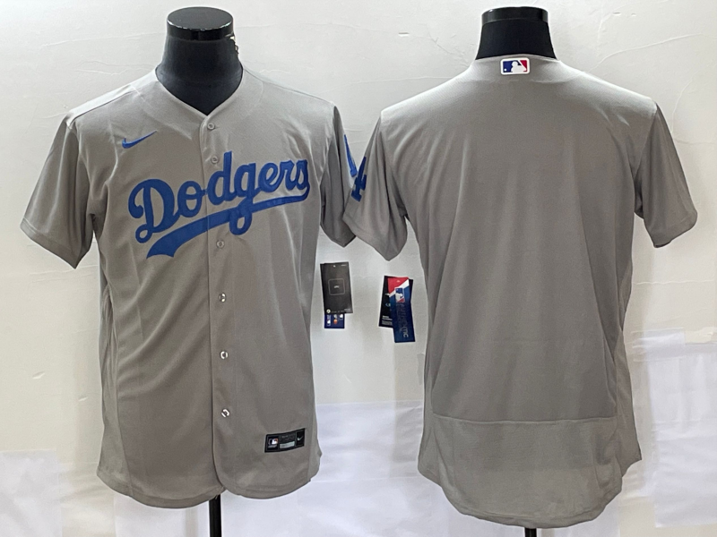 Los Angeles Dodgers Blank Gray Flex Base Stitched Jersey - Zenithce