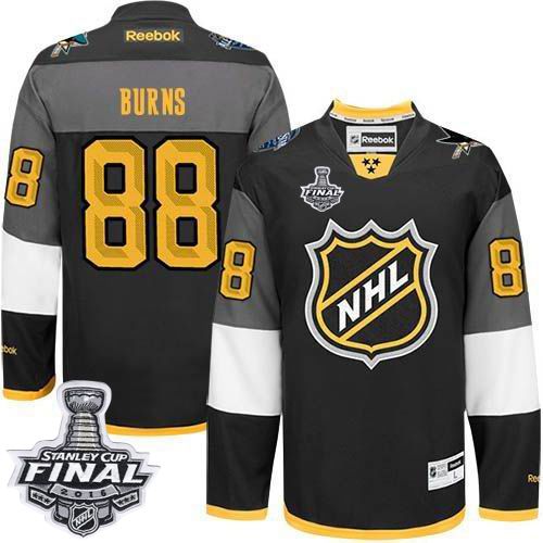 Sharks #88 Brent Burns Black 2016 All Star Stanley Cup Final Patch Stitched Jersey - Zenithce