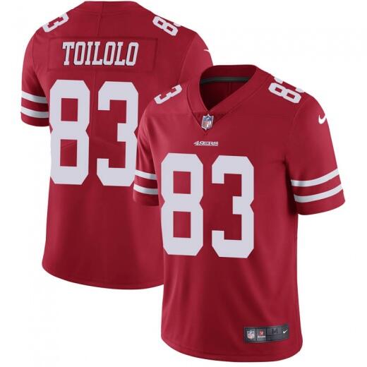 San Francisco 49ers #83 Levine Toilolo Red Vapor Untouchable Limited Stitched Jersey - Zenithce