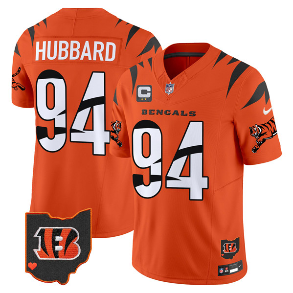 Cincinnati Bengals #94 Sam Hubbard Orange F.U.S.E. With 2-Star C Patch Special Vapor Untouchable Limited Stitched Jersey - Zenithce