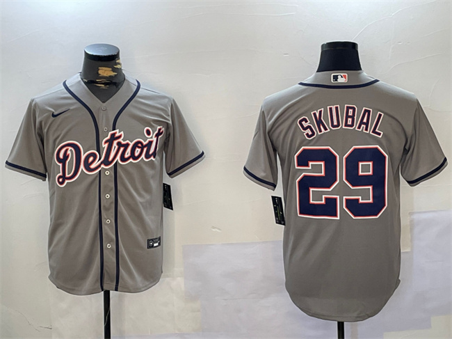 Detroit Tigers #29 Tarik Skubal Grey Cool Base Stitched Jersey - Zenithce