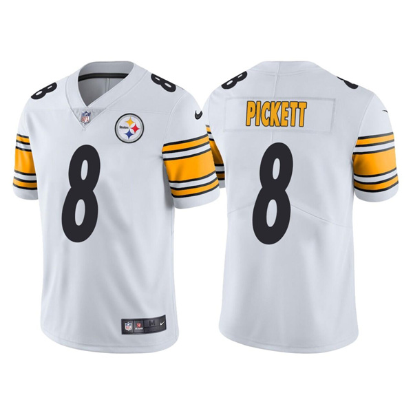 Pittsburgh Steelers #8 Kenny Pickett 2022 White Vapor Untouchable Limited Stitched Jersey - Zenithce