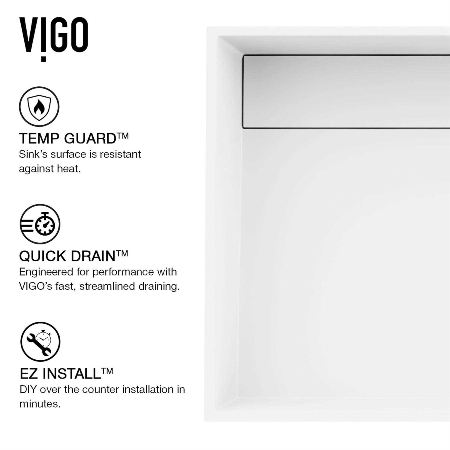 VIGO Magnolia Matte Stone Vessel Bathroom Sink VG04010 - Zenithce