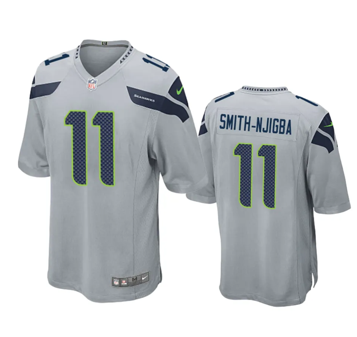 Seattle Seahawks #11 Jaxon Smith-Njigba Gray Stitched Game Jersey - Zenithce