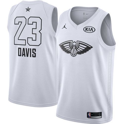 Pelicans #23 Anthony Davis White Jordan Swingman 2018 All-Star Game Jersey - Zenithce