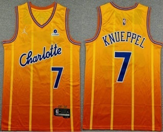 Charlotte Hornets #7 Kon Knueppel Yellow 2025 City Sponsor Swingman Jersey - Zenithce