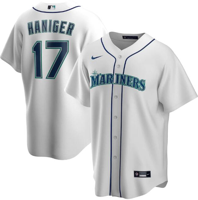 Seattle Mariners White #17 Mitch Haniger Cool Base Stitched Jersey - Zenithce