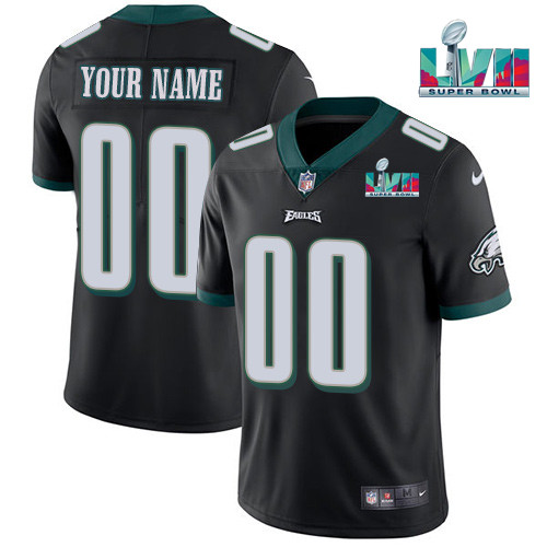 Philadelphia Eagles Active Player Custom Black Super Bowl LVII Patch Vapor Untouchable Limited Stitched Football Jersey - Zenithce
