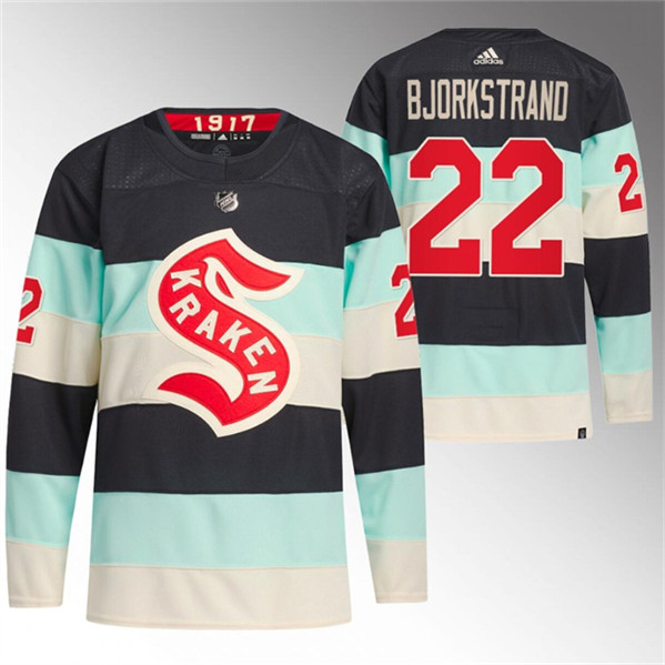 Seattle Kraken #22 Oliver Bjorkstrand Deep Sea Blue 2024 Winter Classic Primegreen Stitched Jersey - Zenithce