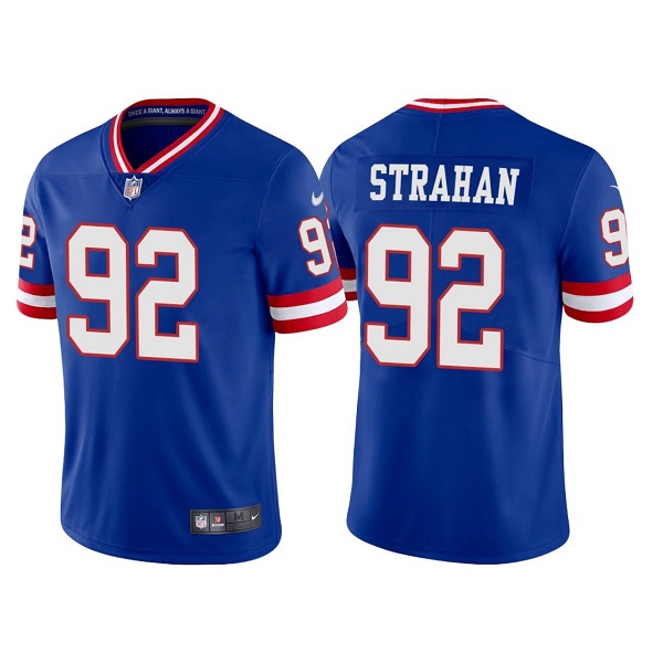 New York Giants #92 Michael Strahan Royal Vapor Untouchable Limited Stitched Jersey - Zenithce