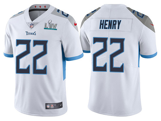 Tennessee Titans #22 Derrick Henry Super Bowl LIV Light Blue Vapor Untouchable Limited Stitched Jersey - Zenithce