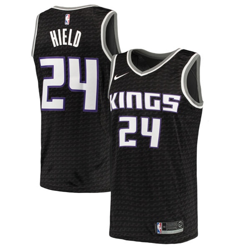 Sacramento Kings #24 Buddy Hield Black Swingman Statement Edition Jersey - Zenithce