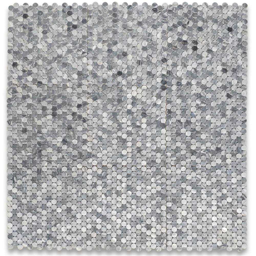 Marble Online Penny Bardiglio Gray Marble Mosaic Tile - Zenithce
