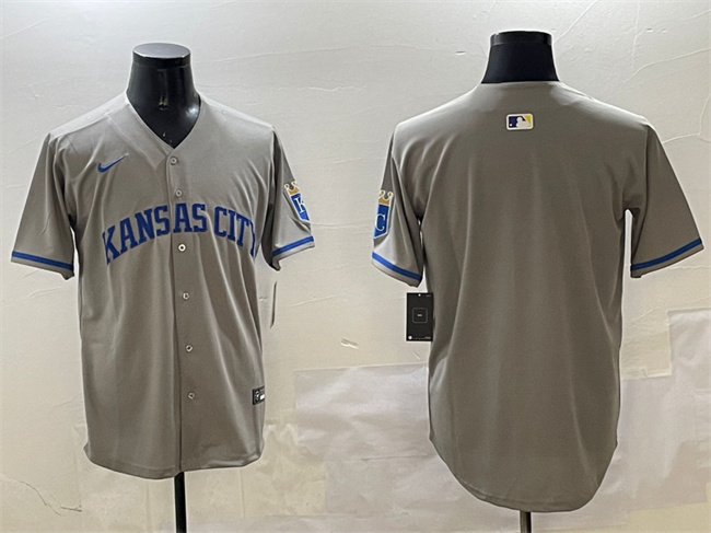 Kansas City Royals Blank Gray 2024 Away Limited Stitched Jersey - Zenithce