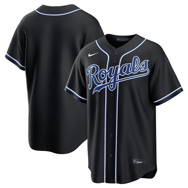 Kansas City Royals Blank Black Out Stitched Jersey - Zenithce