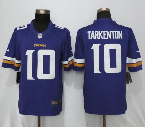 Vikings #10 Fran Tarkenton Purple Team Color Stitched Limited Nike Jersey - Zenithce