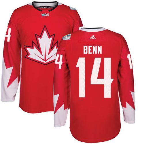 Team CA. #14 Jamie Benn Red 2016 World Cup Stitched Jersey - Zenithce