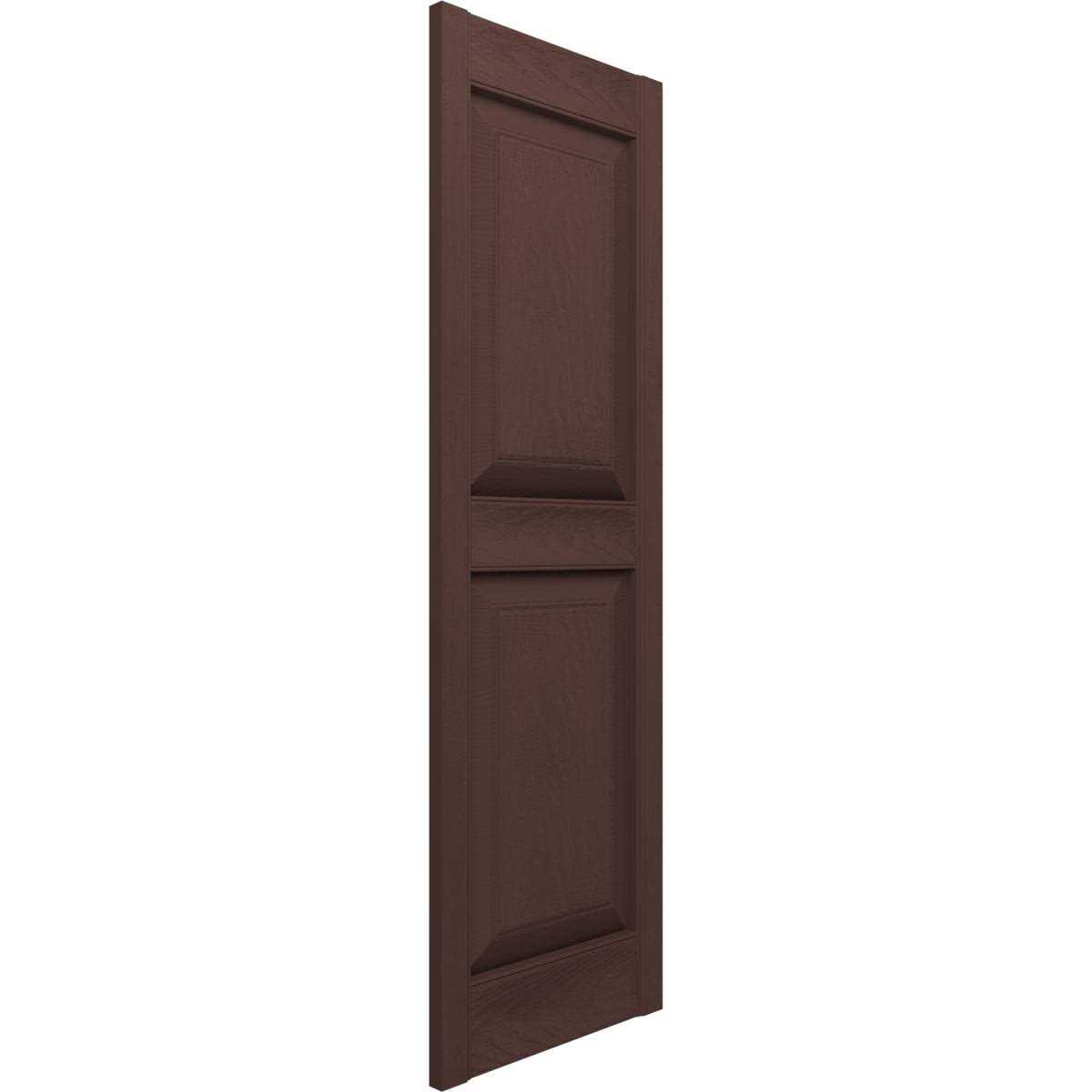Ekena Millwork Lifetime Vinyl Standard Two Equal Raised Panel Shutters - Zenithce