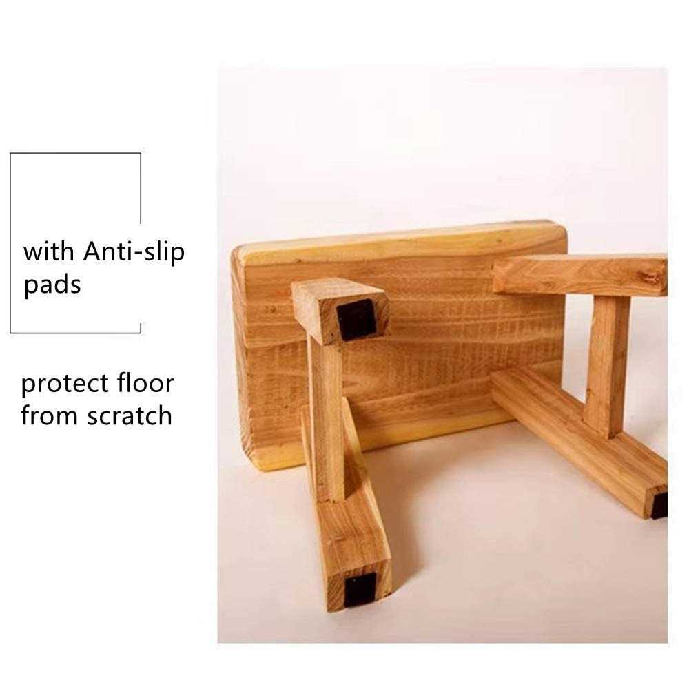 Golden Sun WM Small Unfinished Wooden Step Stool Footstool for Kids Adults Sink Home Decor Plant Stand Fishing Stool - Zenithce