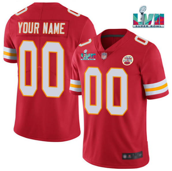 Kansas City Chiefs Custom Red Super Bowl LVII Patch Vapor Untouchable Limited Stitched Jersey - Zenithce