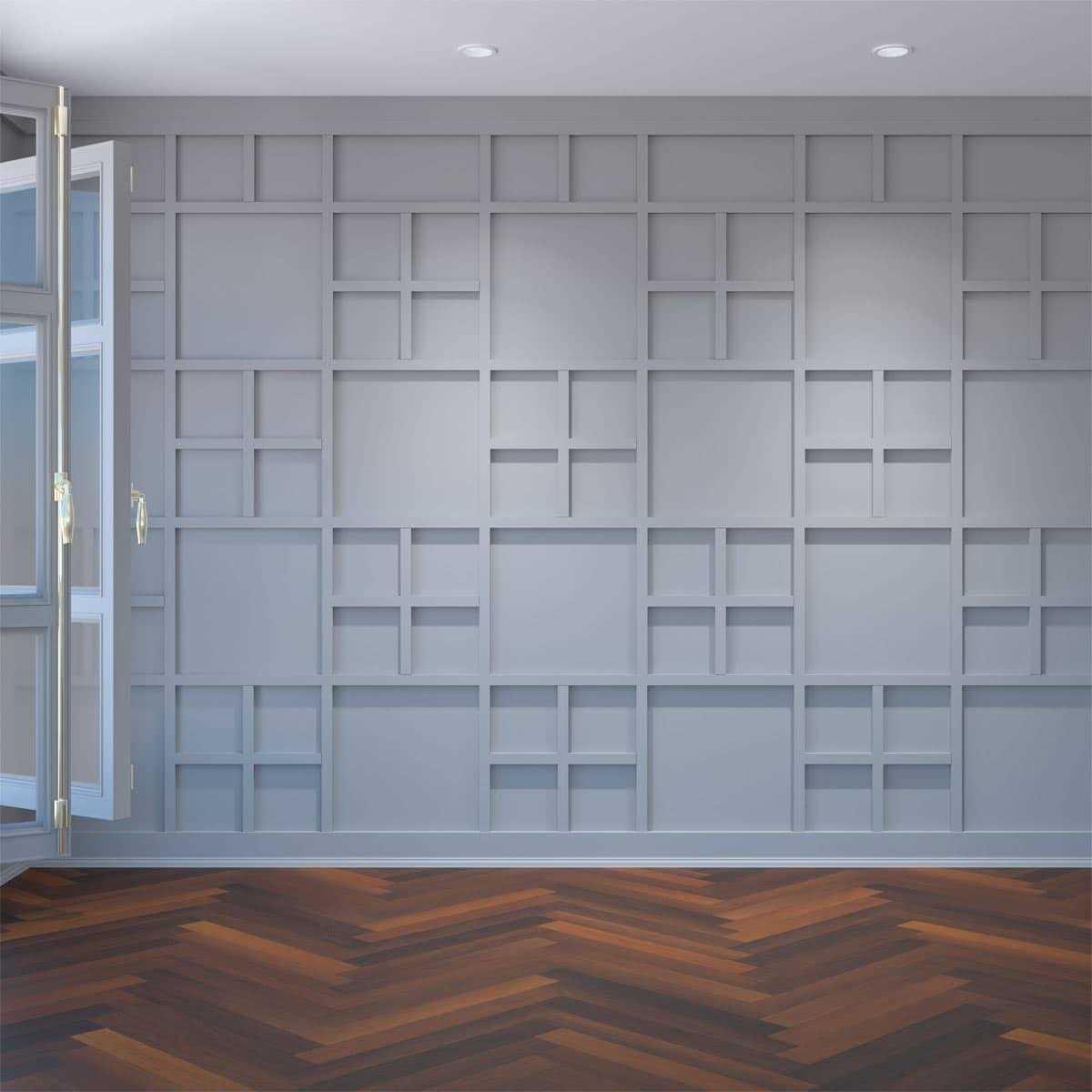 Ekena Millwork Bradley Decorative Fretwork Wall Panels in Architectural Grade PVC - Zenithce