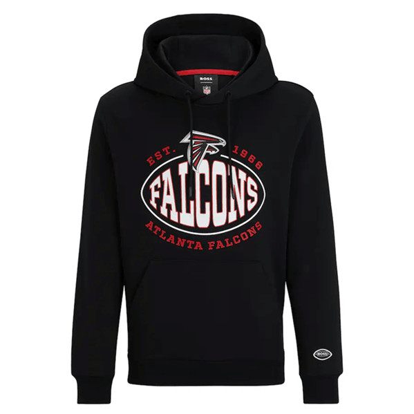 Atlanta Falcons Black BOSS X Touchback Pullover Hoodie - Zenithce