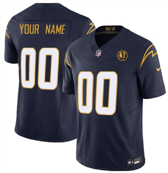 Los Angeles Chargers Custom Navy 2023 F.U.S.E. With John Madden Patch Vapor Limited Stitched Jersey - Zenithce