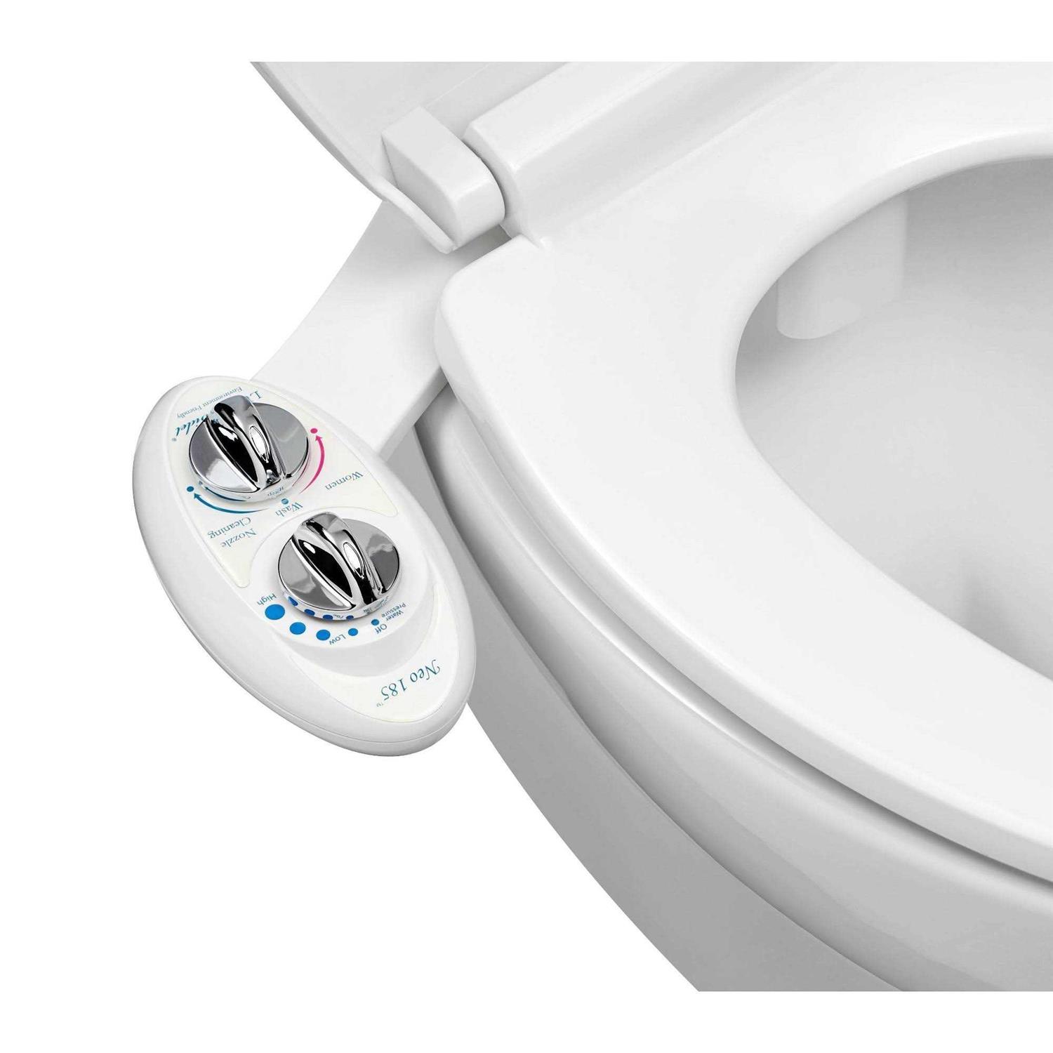 Luxe Bidet Neo 185 Self-Cleaning, Non-Electric Bidet Attachment, Rear and Feminine Wash - Zenithce