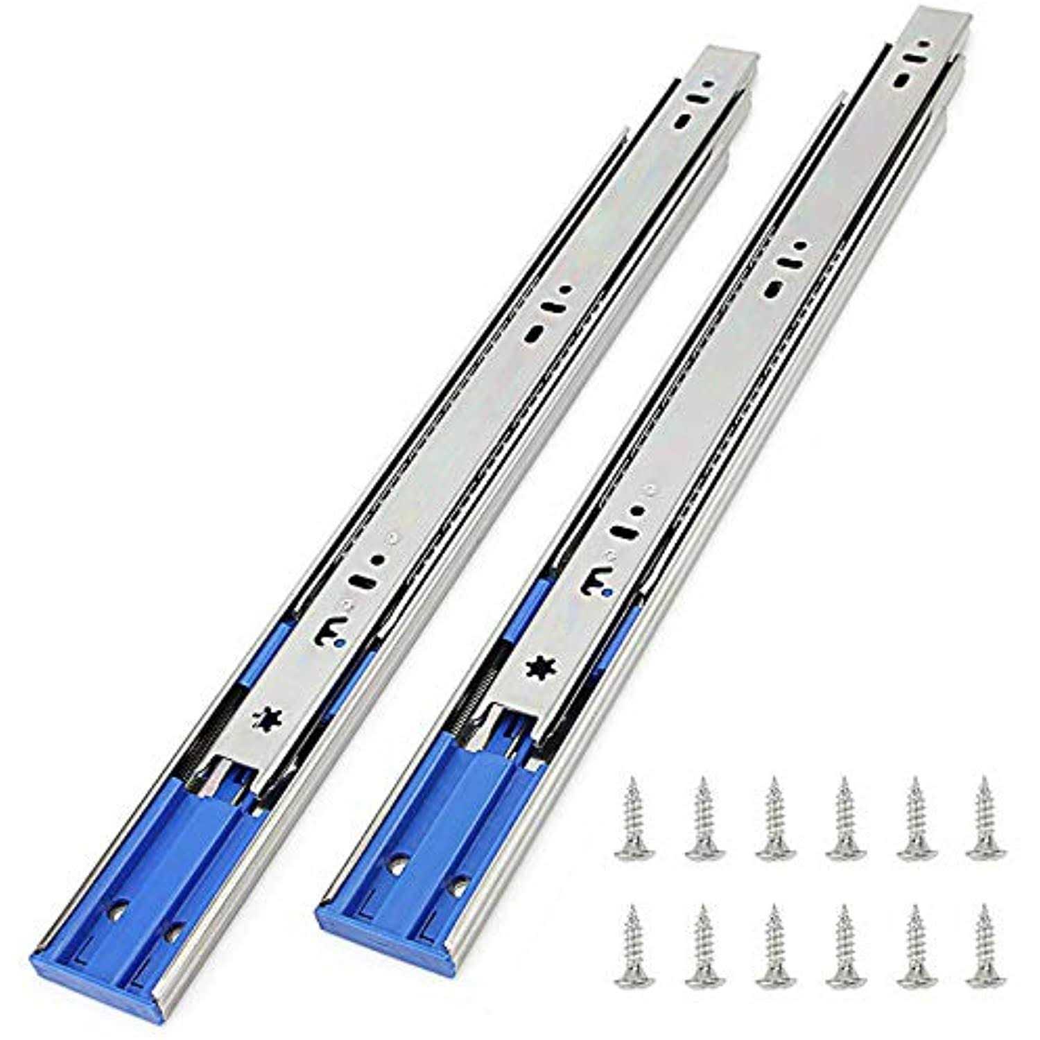 Tobinice 6 Pairs Hardware 3-Section Side Mount Soft Close Full Extension Ball Bearing Drawer Slides,100 LB Capacity Drawer - Zenithce