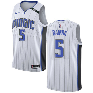 Orlando Magic #5 Mohamed Bamba White Swingman Association Edition Jersey - Zenithce