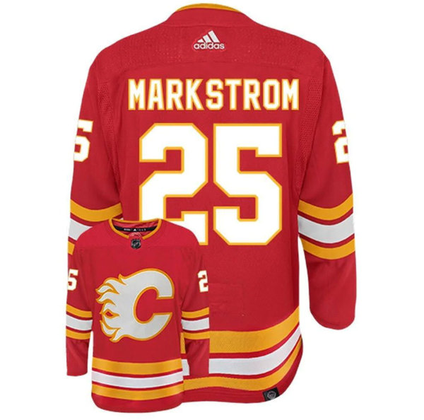 Calgary Flames #25 Jacob Markstrom Red Stitched Jersey - Zenithce