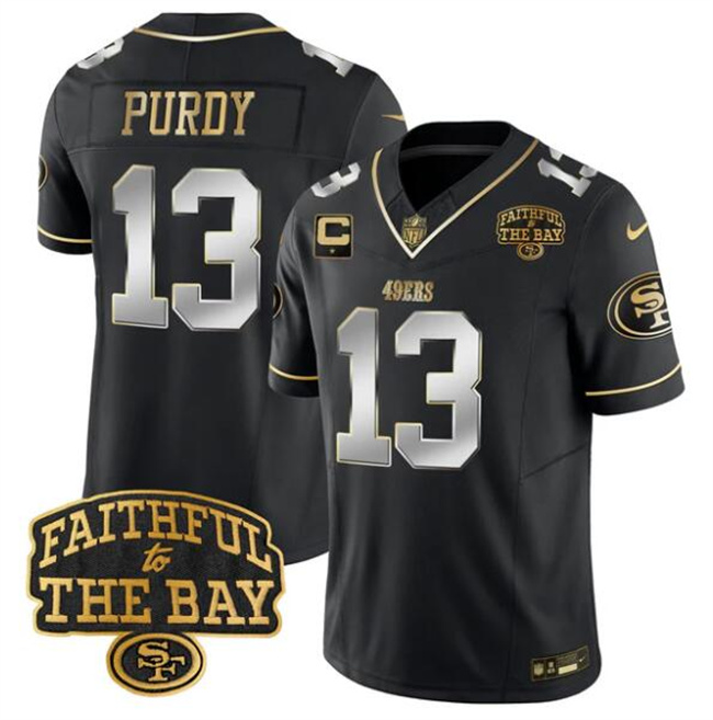 San Francisco 49ers #13 Brock Purdy Black 2025 F.U.S.E. 1-Star C With Faithful To The Bay Patch Limited V8 Stitched Jersey - Zenithce