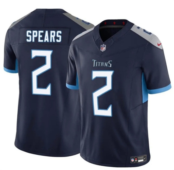 Tennessee Titans #2 Tyjae Spears Navy 2024 F.U.S.E. Vapor Limited Stitched Jersey - Zenithce