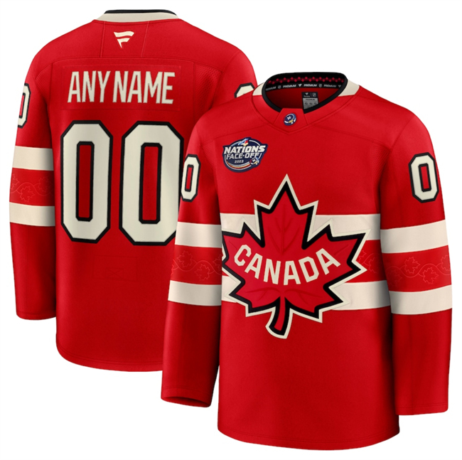 Canada Custom Red 2025 4 Nations Face-Off Premium Stitched Jersey - Zenithce