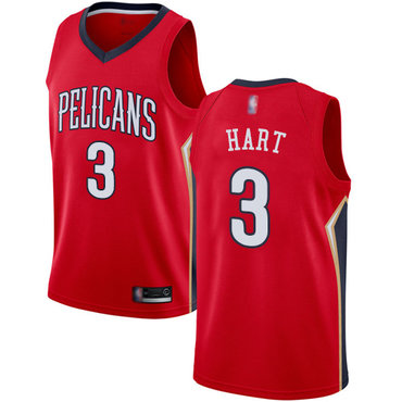 Pelicans #3 Josh Hart Red Swingman Statement Edition Jersey - Zenithce