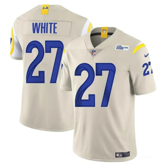 Los Angeles Rams #27 Tre'Davious White Bone Vapor Untouchable Stitched Jersey - Zenithce