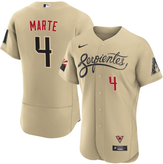 Arizona Diamondbacks #4 Ketel Marte 2021 Gold City Connect Flex Base Stitched Jersey - Zenithce
