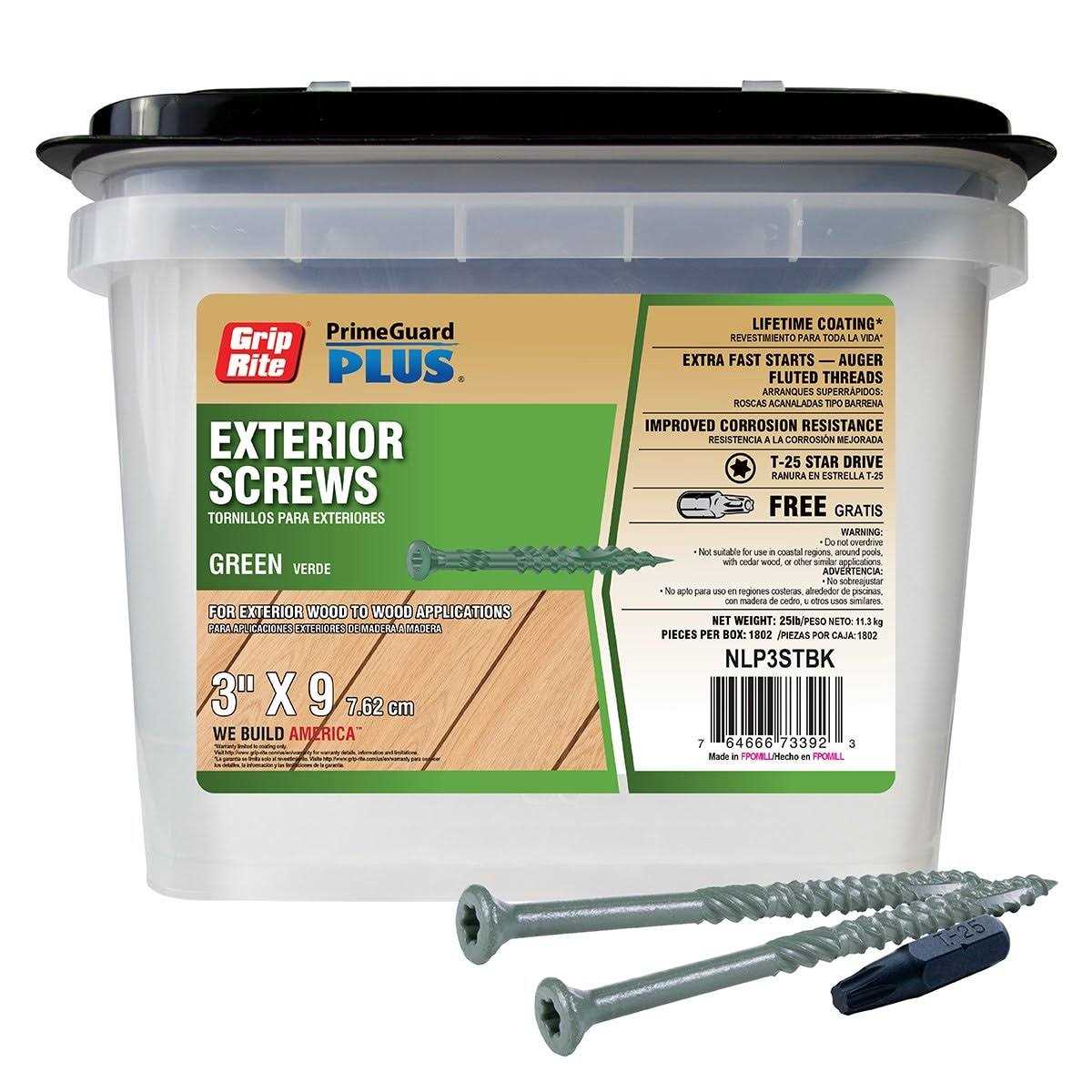 Grip-Rite #9 x 3 in. Star Drive Head Gold Construction Screw 3GCS5 - Zenithce