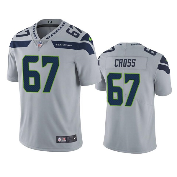 Seattle Seahawks #67 Charles Cross Gray Vapor Untouchable Limited Stitched Jersey - Zenithce