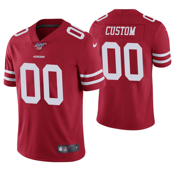 49ers Customized Red 2019 100th Season Vapor Untouchable Limited Stitched Jersey. - Zenithce