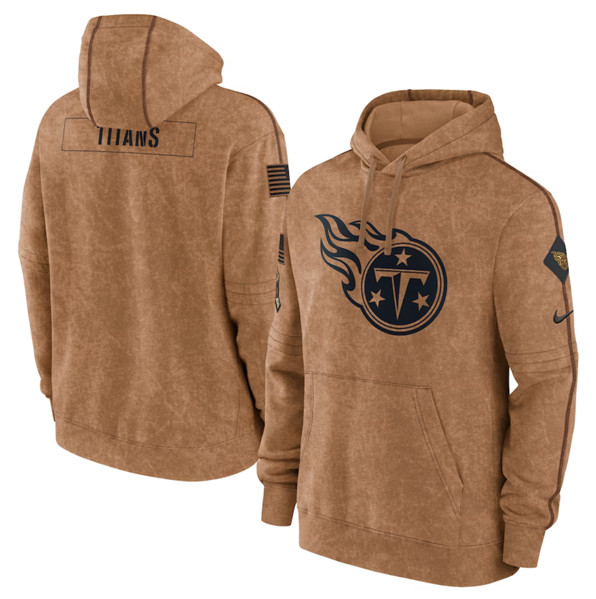Tennessee Titans 2023 Brown Salute To Service Pullover Hoodie - Zenithce