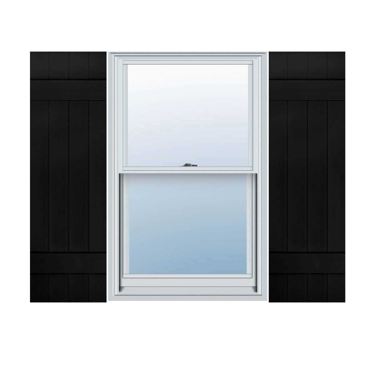 Mid-America Vinyl Standard Size Four Board Joined Shutters - Zenithce