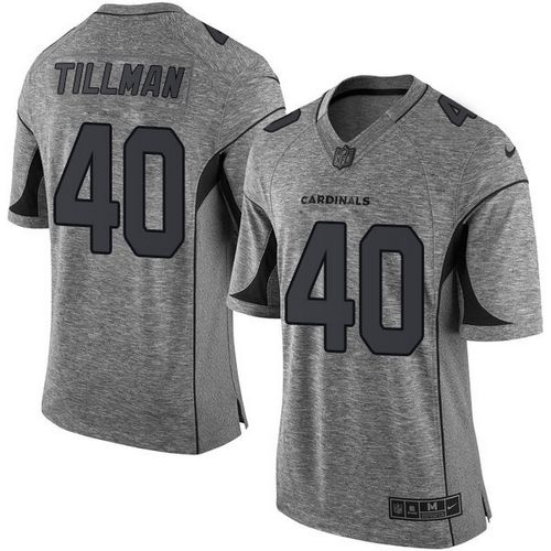 Cardinals #40 Pat Tillman Gray Stitched Limited Gridiron Gray Nike Jersey - Zenithce