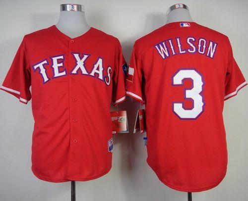 Rangers #3 Russell Wilson Red Cool Base Stitched Jersey - Zenithce
