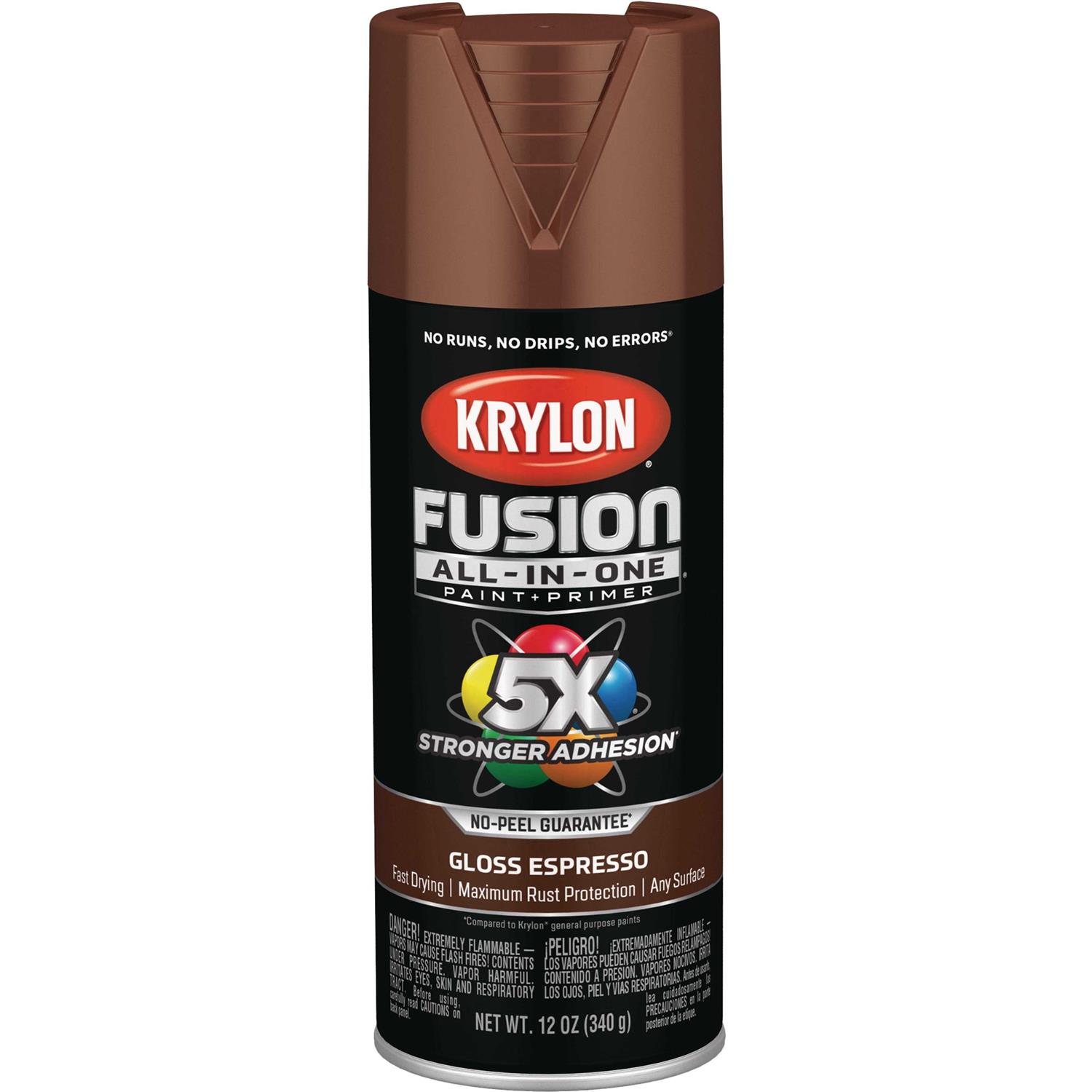 Krylon Fusion All-In-One Black Spray Paint - Zenithce