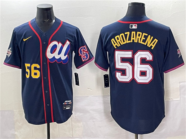 American League #56 Randy Arozarena Navy 2025 All-Star Edition Limited Stitched Jersey - Zenithce