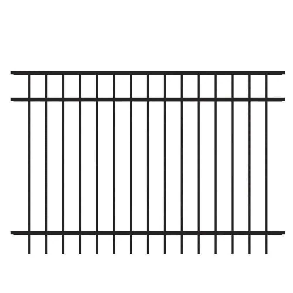 FORGERIGHT Vinings H x 6 ft. W Black Aluminum Pre-Assembled Fence Panel - Zenithce