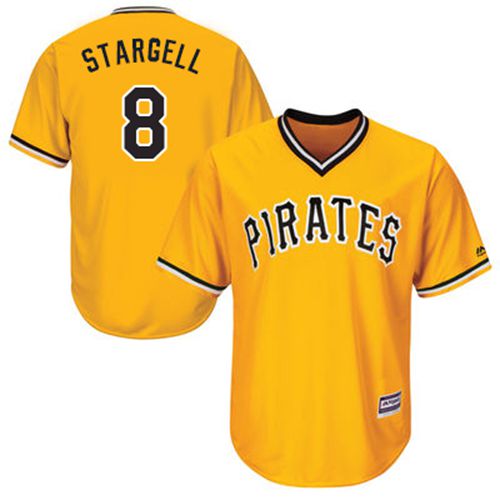 Pirates #8 Willie Stargell Gold New Cool Base Stitched Jersey - Zenithce